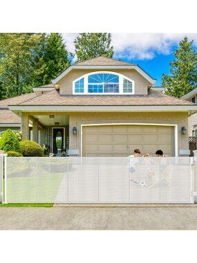 250" Extra Wide Retractable Dog Gate - Outdoor Safety Barrier for Driveway